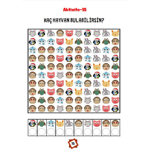 Gizli Hayvanları Bul YAZ-SİL Kitabı - 4