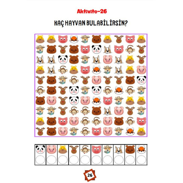 Gizli Hayvanları Bul YAZ-SİL Kitabı - 5
