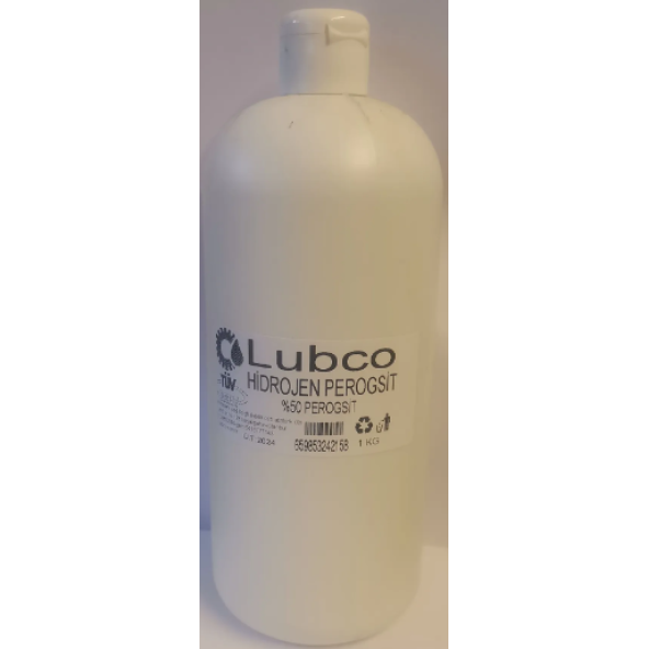 LUBCO Hidrojen Per Oksit %50-oksijenli Su-hydrogen Peroxide 50% 1 Kg