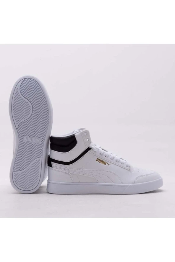 Puma Shuffle Mid - Erkek Beyaz - Siyah-Bilekli Spor Ayakkabı - 380748 01