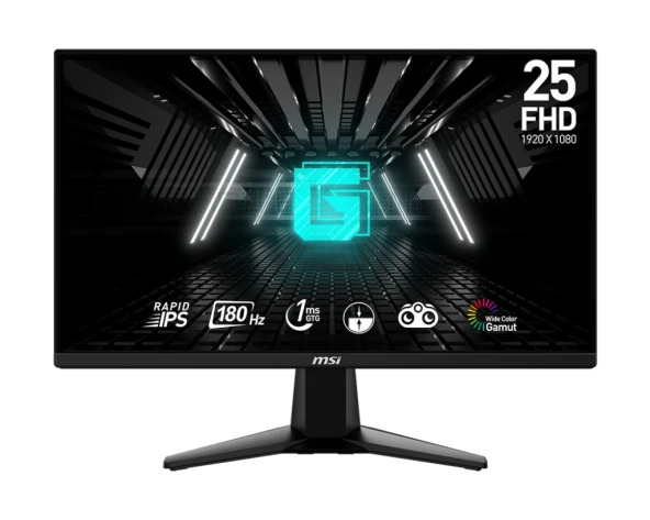 MSI 24.5 G255F FLAT RAPID IPS 1920x1080 FHD 16:9 182HZ 1MS FREESYNC GAMING MONITOR