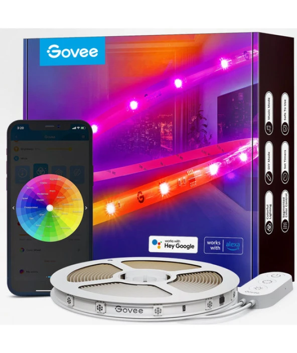 Govee RGBIC Wifi + BT LED Serit Kaplamali 5M