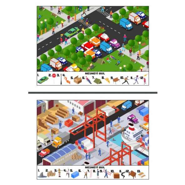 Gizli Nesneleri Bulma Posterleri (Laminasyonlu) - Resim 2