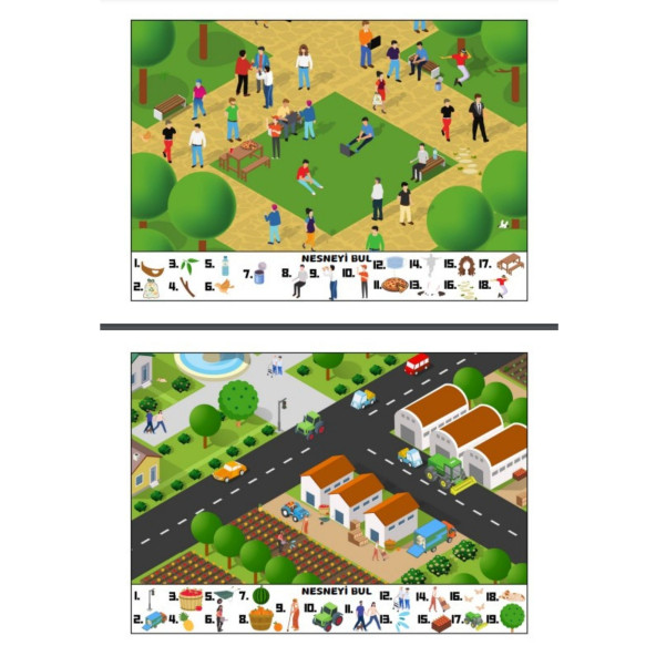 Gizli Nesneleri Bulma Posterleri (Laminasyonlu) - Resim 3