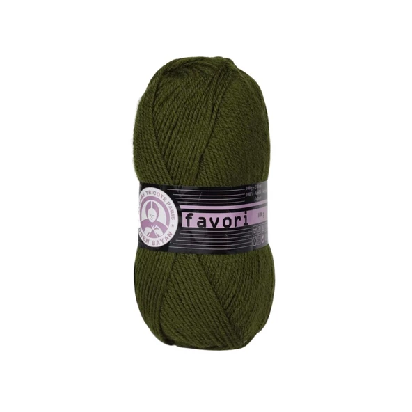 Ören Bayan Favori Örgü İpi - Zeytin Yeşili - 1 Adet - ( Renk Kodu : 077 ) ürün görseli 1