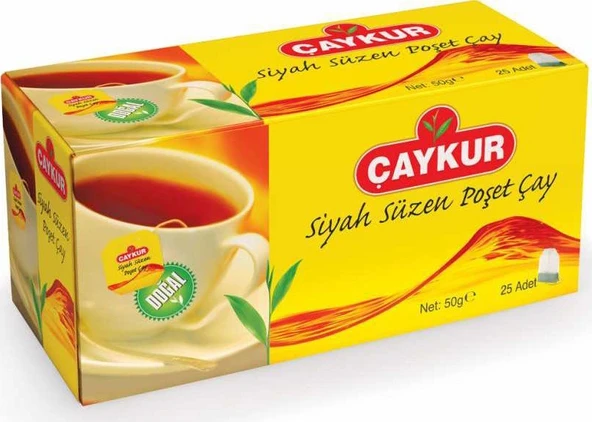 Çaykur Siyah Süzen Poşet Çayı 25 Adet50 gr