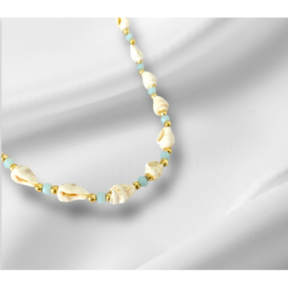 Kadın Doğal Deniz Kabuğu Figürlü Kolye - 2