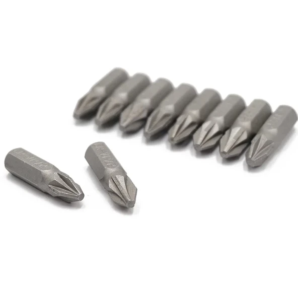 DailyTech 10 Adet 14 25mm Pozi PZ2 Tornavida Bit Seti Tamir Araçları Matkap Ucu Güç Ev El Aletleri - - 7