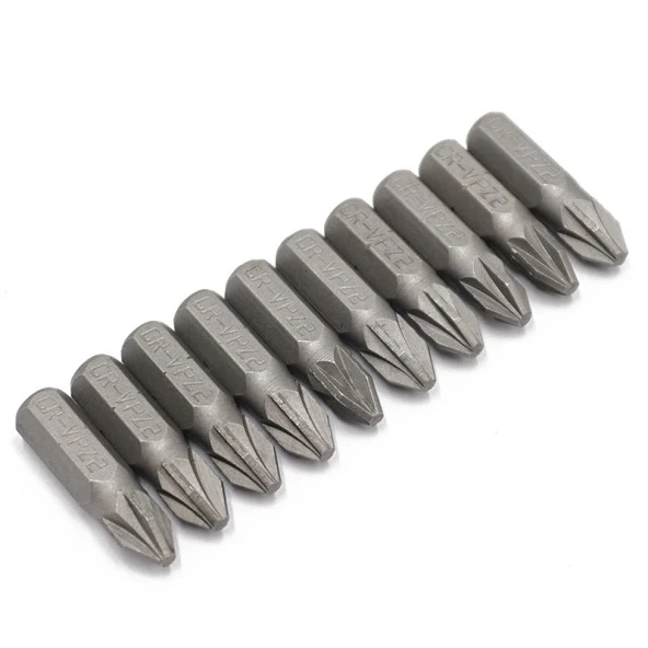DailyTech 10 Adet 14 25mm Pozi PZ2 Tornavida Bit Seti Tamir Araçları Matkap Ucu Güç Ev El Aletleri -