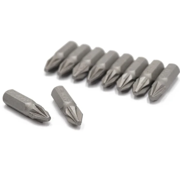 DailyTech 10 Adet 14 25mm Pozi PZ2 Tornavida Bit Seti Tamir Araçları Matkap Ucu Güç Ev El Aletleri - - 8