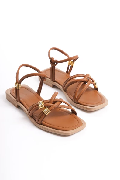 MİA026-1502 Günlük Kadın Taba Tatil Sandaleti - Resim 4