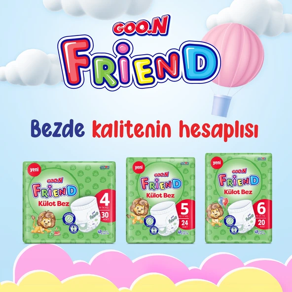 Goon Friend Külot Bebek Bezi Beden:7 (17-30KG) XX Large 42 Adet Fırsat Pk - 7