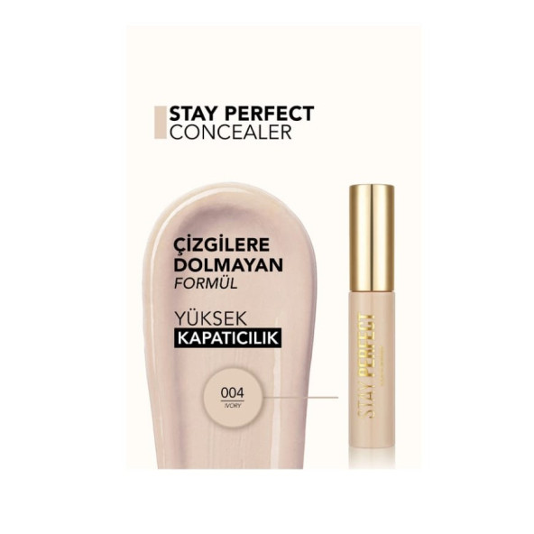 Flormar Stay Perfect Yoğun Pigmentli Kapatıcı 004 Ivory: Soğuk Alt Ton - 4