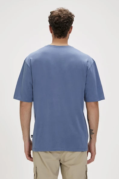 Bad Bear Liber Oversize Erkek T-shirt 22.01.07.052 Mavi - Resim 2