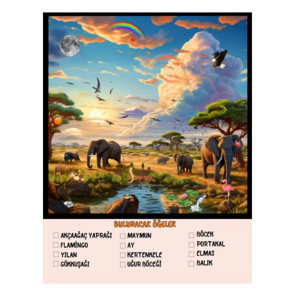 Herkes İçin Gizli Nesneleri Bul YAZ-SİL Kitabı (Laminasyonlu) - Resim 2