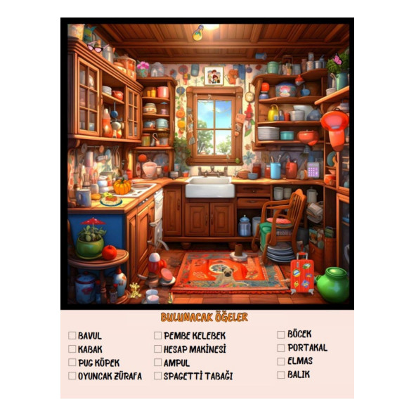 Herkes İçin Gizli Nesneleri Bul YAZ-SİL Kitabı (Laminasyonlu) - Resim 3
