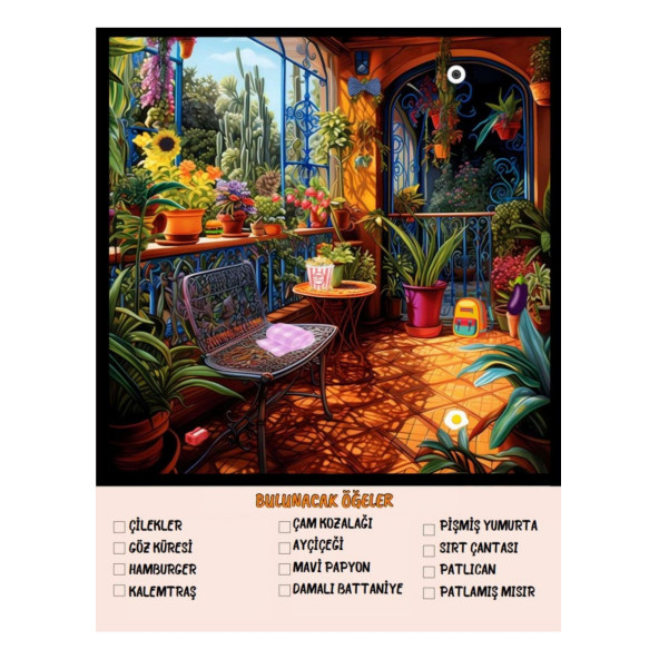 Herkes İçin Gizli Nesneleri Bul YAZ-SİL Kitabı (Laminasyonlu) - Resim 4