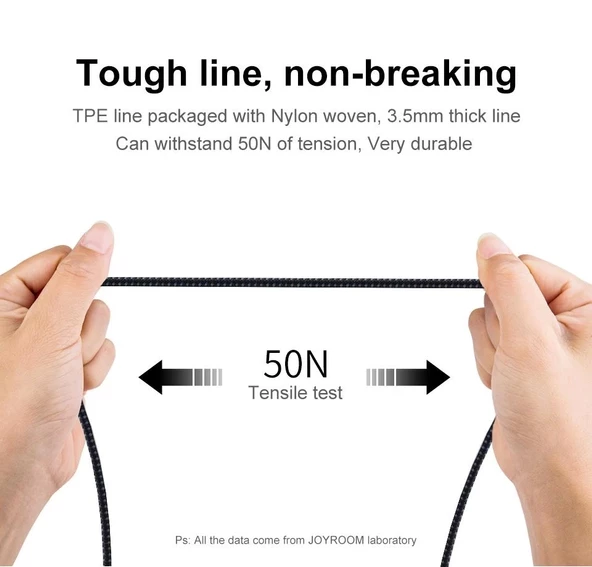 Joyroom S-T507M Type-C Şarj ve Data Kablosu 2 Metre Beyaz - Resim 3