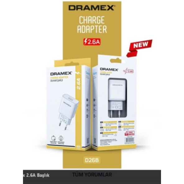 D26B Ekonomik Şarj Aleti Başlığı 2.6A Usb Şarj Adaptörü / D26BE 2.6Amper Usb Ev Başlık Şarj Adaptörü 2.6A - Resim 6