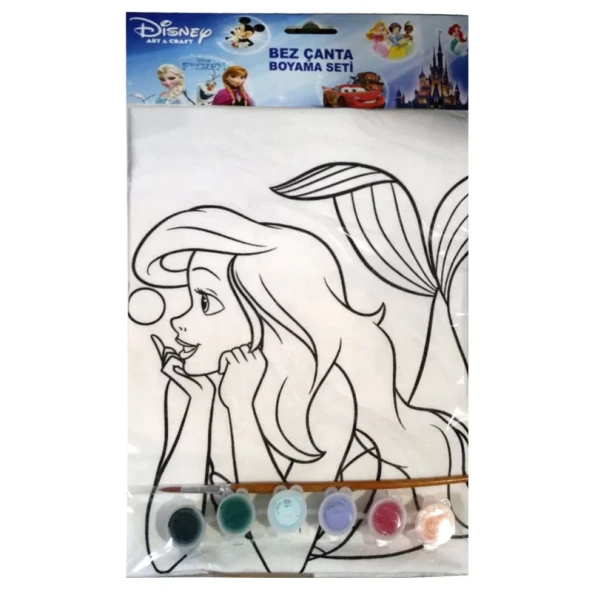 Ponart Ariel baskılı çanta 35x42cm TWD-B105 The Walt Disney