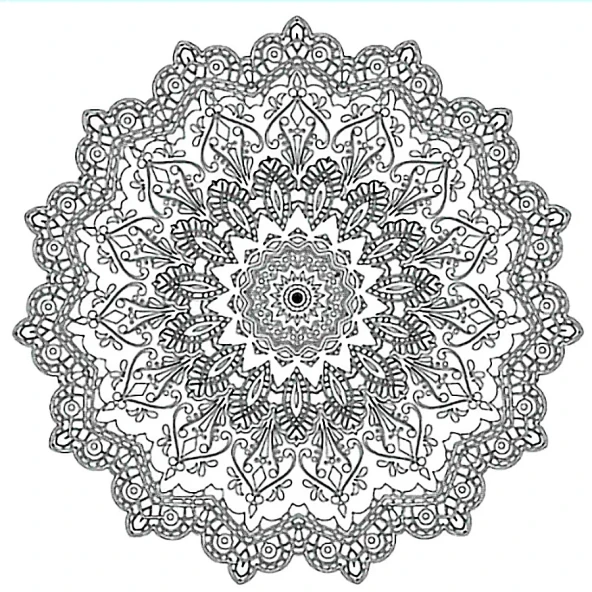 Bigpoint Baskılı Pres Tuval 30x30cm Mandala