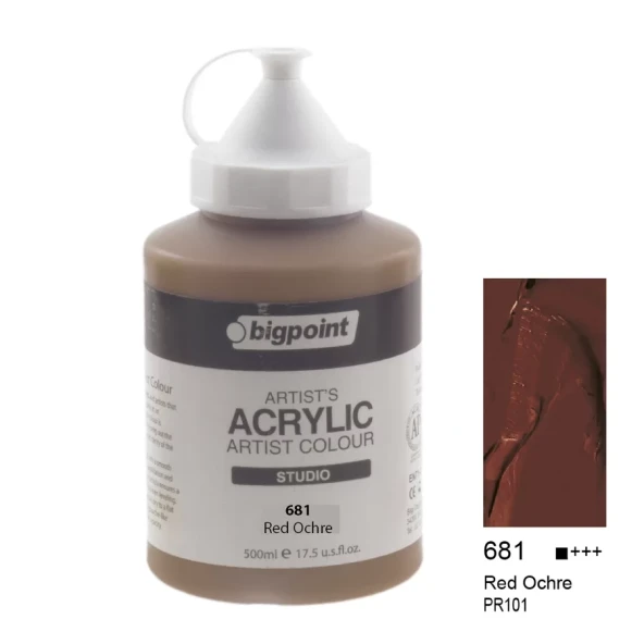 Bigpoint Akrilik Boya 500 ml Red Ochre 681 ürün görseli 1