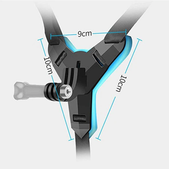 Ayarlanabilir Telefon ve Aksiyon Kamera Uyumlu Motorsiklet Ve Bisiklet Kask Çene Kamera Tutma Aparat - 5