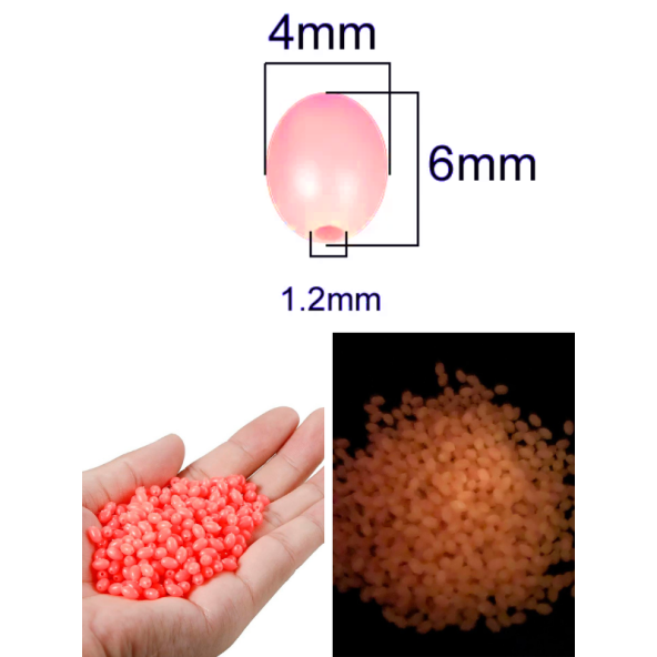 Eagenset Fosforlu Glow Turuncu Silikonlu Yumuşak Boncuk Olta Takımı, Çapari, Jig Yapım Malzemesi 50 Adet - 2