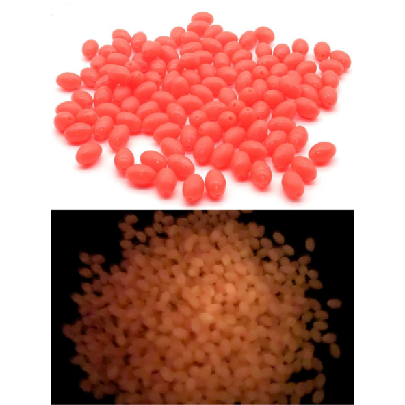 Eagenset Fosforlu Glow Turuncu Silikonlu Yumuşak Boncuk Olta Takımı, Çapari, Jig Yapım Malzemesi 50 Adet - 7
