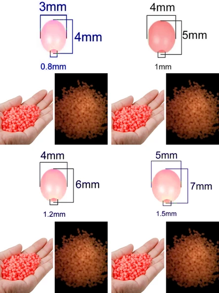 Eagenset Fosforlu Glow Turuncu Silikonlu Yumuşak Boncuk Olta Takımı, Çapari, Jig Yapım Malzemesi 50 Adet