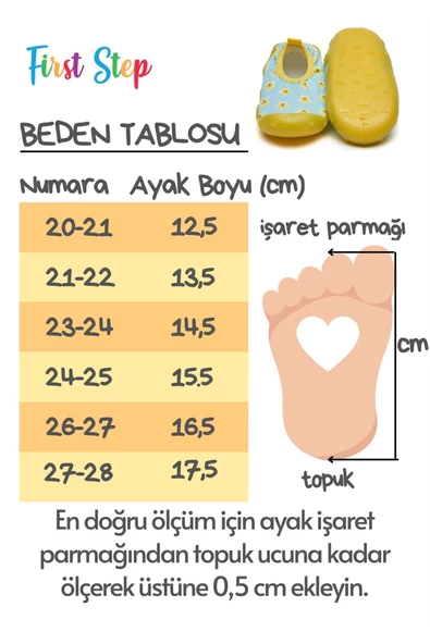 FİRST STEP Kırmızı Balıklı Erkek Çocuk Kaydırmaz Tabanlı Deniz Ayakkabısı F-7026 - 6