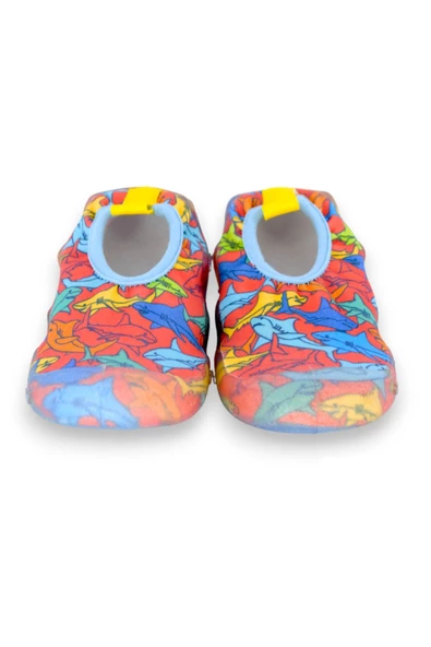 FİRST STEP Kırmızı Balıklı Erkek Çocuk Kaydırmaz Tabanlı Deniz Ayakkabısı F-7026 - 2