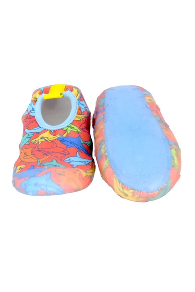 FİRST STEP Kırmızı Balıklı Erkek Çocuk Kaydırmaz Tabanlı Deniz Ayakkabısı F-7026 - 3