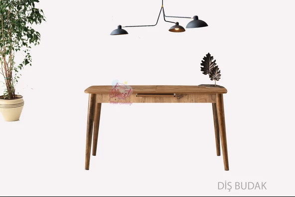 Ortadan Açılabilir Mdf Yemek Masası, Mutfak Masası ( 80x130 CM ) - 7