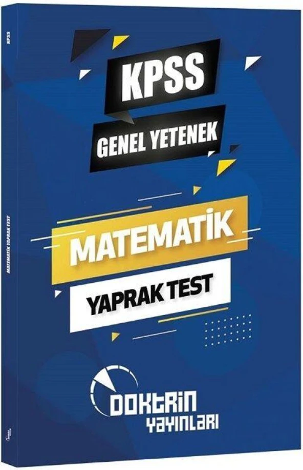 KPSS Genel Yetenek Matematik Yaprak Test Doktrin Yayınları