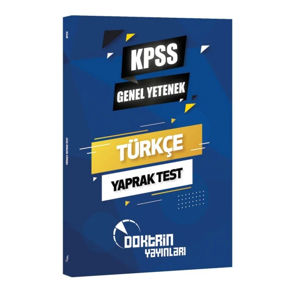 KPSS Genel Yetenek Türkçe Yaprak Test Doktrin Yayınları