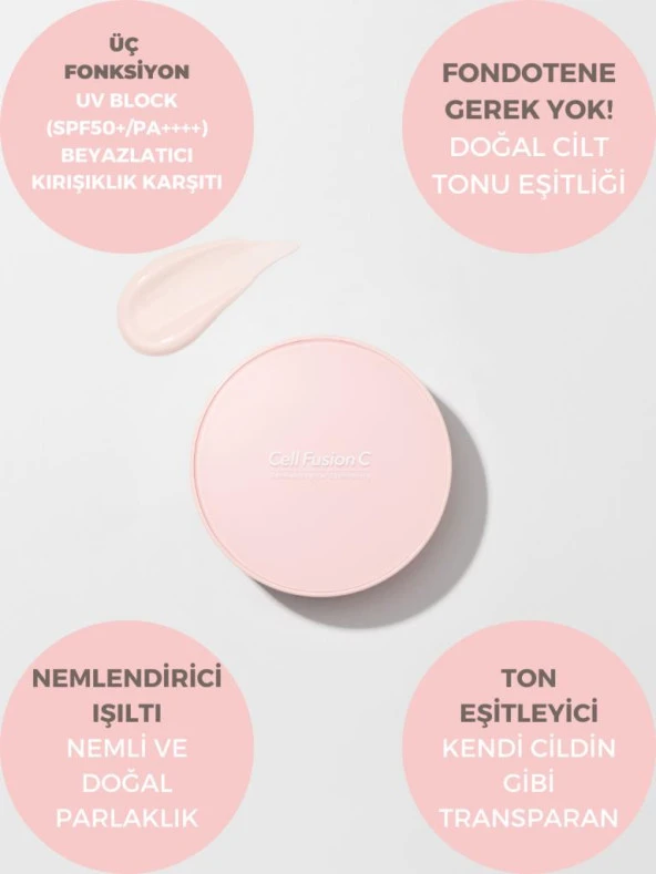 Cell Fusion C Renklendirici Ton Eşitleyici Yüksek Koruyucu Tüm Cilt Tipleri Için Kompakt Güneş Kremi 13 gr - 2