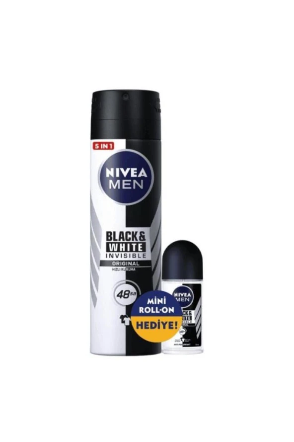 Nive Men Black&White Original Deodorant Sprey+Roll-On Paket