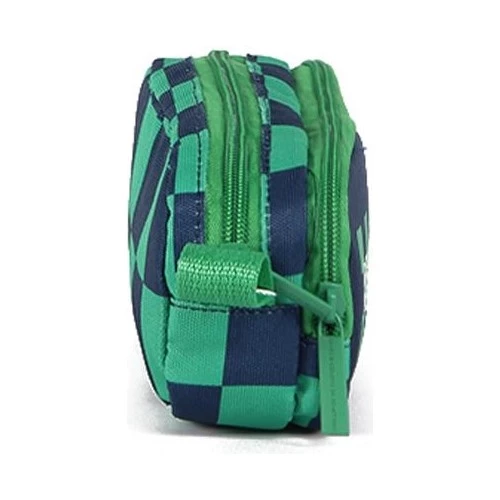 United Colors of Benetton Çift Bölmeli Yeşil Dama Desenli Kalem Çantası 03776 - 4