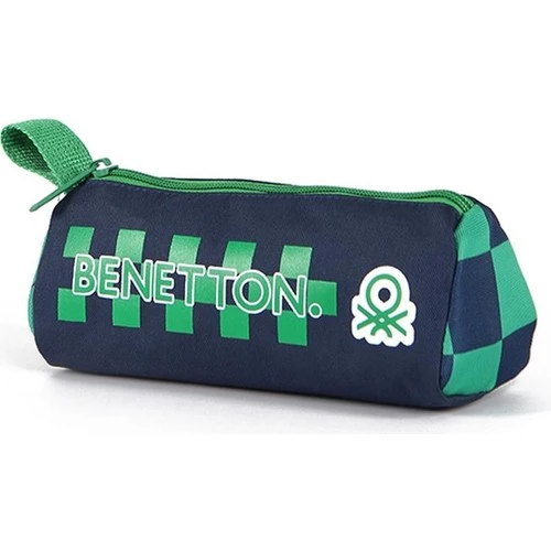 United Colors of Benetton Tek Bölmeli Yeşil Dama Desenli Kalem Çantası 03777 - 2