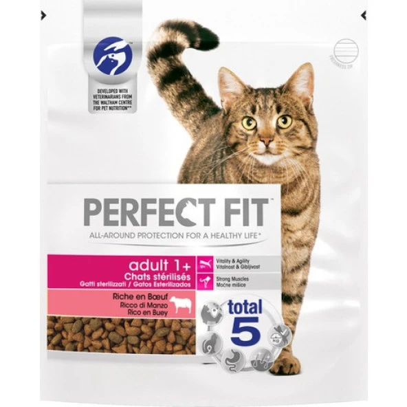 Perfect Fit Kısırlaştırılmış Biftekli Kedi Maması 1400 Gr