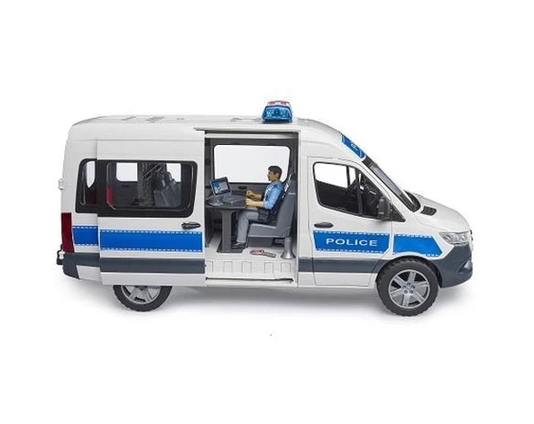 Bruder MB Sprinter Polis Minibüsü Sürücüsü ve Aksesuarları BR02683 Lisanslı Ürün - Resim 5