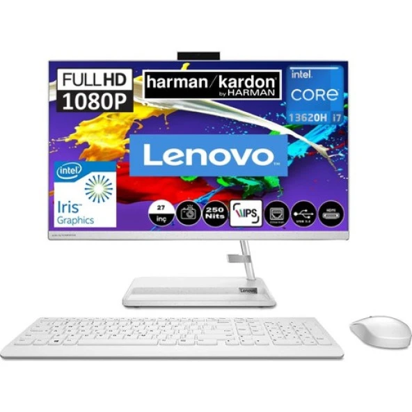 Lenovo Ideacentre 27IAP7 Intel Core I7 13620H 32GB 2tb SSD Freedos 27'' Fhd All In One Bilgisayar F0GJ00P9TR Snertech