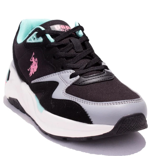 U.s Polo Assn HuskyCC Fx Siyah Pembe Ortopedik Günlük Kadın Spor Ayakkabı - 2