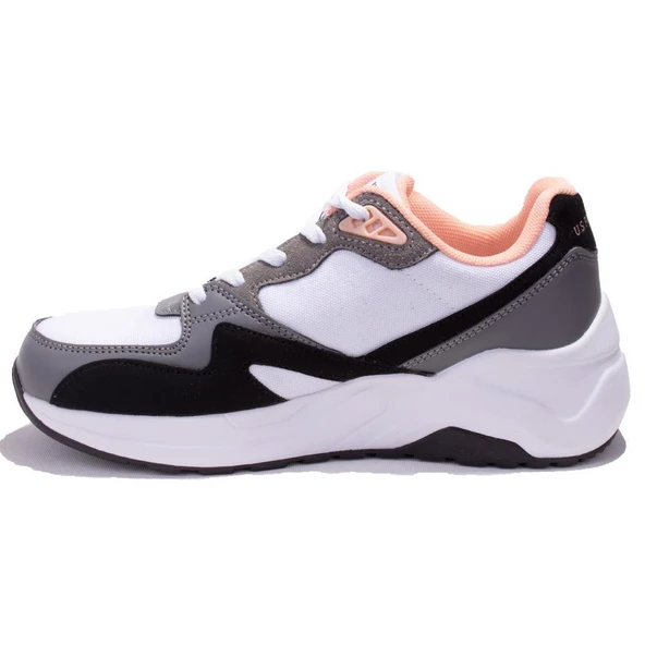 U.s Polo Assn HuskyCC Fx Beyaz Siyah Ortopedik Günlük Kadın Spor Ayakkabı - 3