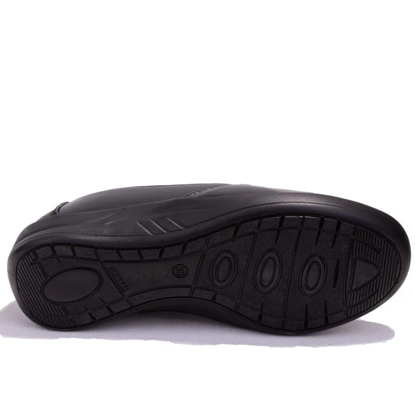 Polaris 105072C Siyah Ortopedik Günlük Kadın Deri Ayakkabı - 4