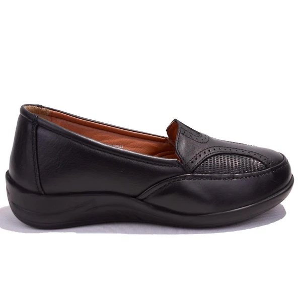Polaris 105072C Siyah Ortopedik Günlük Kadın Deri Ayakkabı - 2