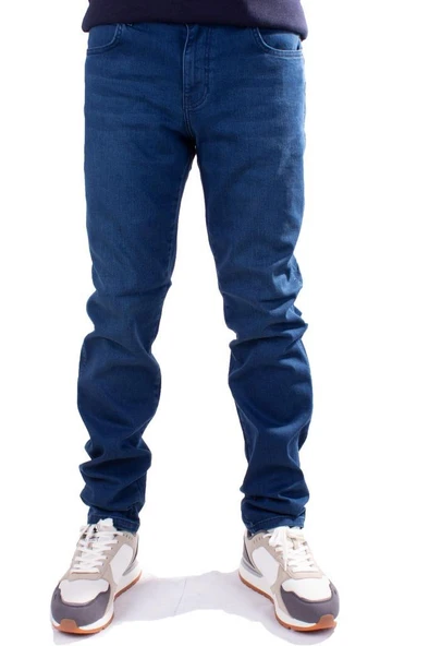 Twister Vegas 724-02C Mavi Yüksek Bel Rahat Paça Erkek Jeans Pantolon - 3