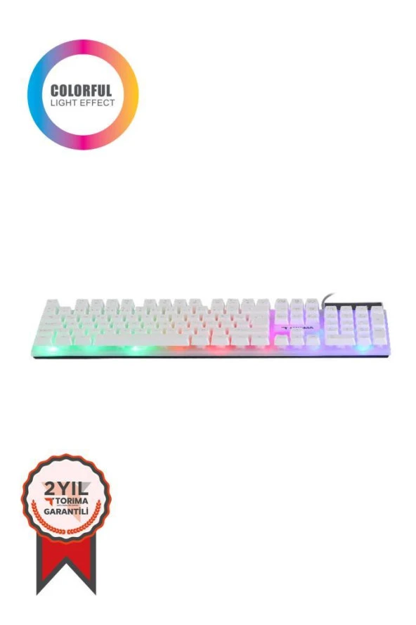 TORİMA TK-03 Kablolu Gaming Klavye Beyaz - 2