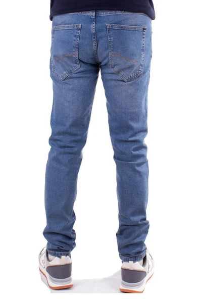 Twister Panama 727C Mavi Düşük Bel Dar Paça Erkek Jeans Pantolon - 4